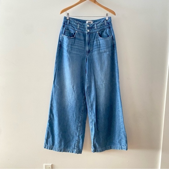 PAIGE portia wide leg jean in enzo light color Women’s Size 30 - Picture 2 of 15